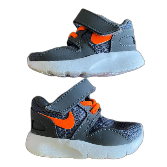 Nike Gray & Orange Athletic Sneakers Infant 2C - Picture 1 of 9